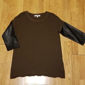 BB Dakota Cremona Ribbed vegan leather sweater XS